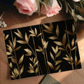 Golden Bamboo Botanical Mural Wallpaper — Modern Art Deco Mural Wallpaper - room preview 03