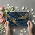 Golden Cranes & Celestial Swirls Mural Wallpaper — Art Deco Style Mural Wallpaper - room preview 03
