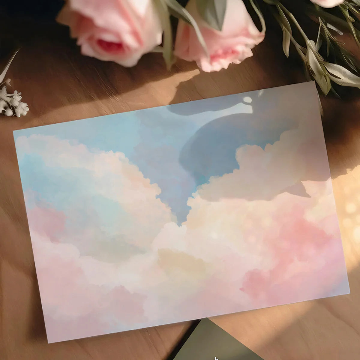 Watercolor Cloud Mural Wallpaper — Pastel Sky Art Mural Wallpaper - room preview 03