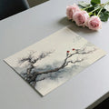 Zen Mountain Bird Mural Wallpaper — Minimalist Winter Landscape Mural Wallpaper - room preview 03