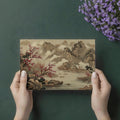 Chinese Landscape Mural Wallpaper with Red Plum Blossom Art Mural Wallpaper - room preview 03