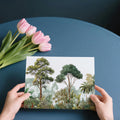 Lush Tropical Canopy Mural Wallpaper — Botanical Art Print Mural Wallpaper - room preview 03