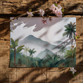 Misty Tropical Mountain Landscape Mural Wallpaper - room preview 03