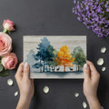 Abstract Deer and Forest Mural Wallpaper — Modern Woodland Scene Mural Wallpaper - room preview 03