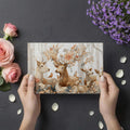 Floral Deer Meadow Mural Wallpaper — Whimsical Woodland Design Mural Wallpaper - room preview 03