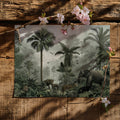 Vintage Jungle Mural Wallpaper — Sophisticated Tropical Wildlife Mural Wallpaper - room preview 03