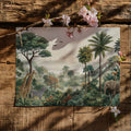 Safari Wildlife Mural Wallpaper — Vintage Tropical Landscape Mural Wallpaper - room preview 03