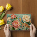 Underwater Garden Mural Wallpaper with Sea Turtle and Peony Florals Mural Wallpaper - room preview 03