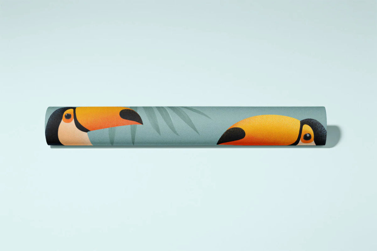 Tropical Toucan Mural Wallpaper —Modern Whimsical Bird Design Mural Wallpaper - room preview 03