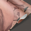Rustic Songbird Mural Wallpaper — Soft Rose Botanical Pattern Mural Wallpaper - room preview 03