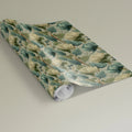 Vintage Botanical Floral Mural Wallpaper in Dusty Teal and Cream Mural Wallpaper - room preview 03