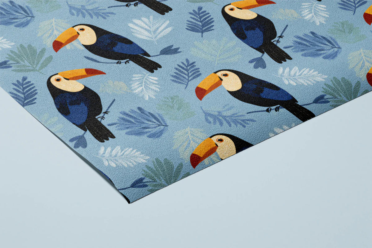 Tropical Toucan Mural Wallpaper —Whimsical Modern Bird Design Mural Wallpaper - room preview 03