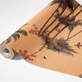 Vintage Palm Tree Mural Wallpaper — Soft Peach and Earthy Tones Mural Wallpaper - room preview 03