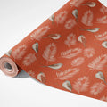 Terracotta Botanical Bird Mural Wallpaper — Classic Small-Scale Print Mural Wallpaper - room preview 03