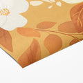 Autumn Botanical Mural Wallpaper — Warm Mustard and White Floral Mural Wallpaper - room preview 03