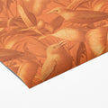 Monochromatic Bird and Leaf Mural Wallpaper —Warm Rustic Botanical Mural Wallpaper - room preview 03