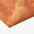 Monochrome Tropical Bird Mural Wallpaper in Burnt Orange Mural Wallpaper - room preview 03