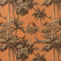 Tropical Birds and Palms Mural Wallpaper — Terracotta Botanical Mural Wallpaper - room preview 03