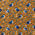 Vintage Blue Bird Mural Wallpaper — Traditional Floral Pattern Mural Wallpaper - room preview 03