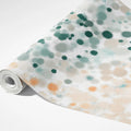 Abstract Speckle Mural Wallpaper — Soft Teal and Peach Hues Mural Wallpaper - room preview 03