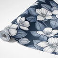 Midnight Floral Botanical Mural Wallpaper — Classic Illustration Mural Wallpaper - room preview 03