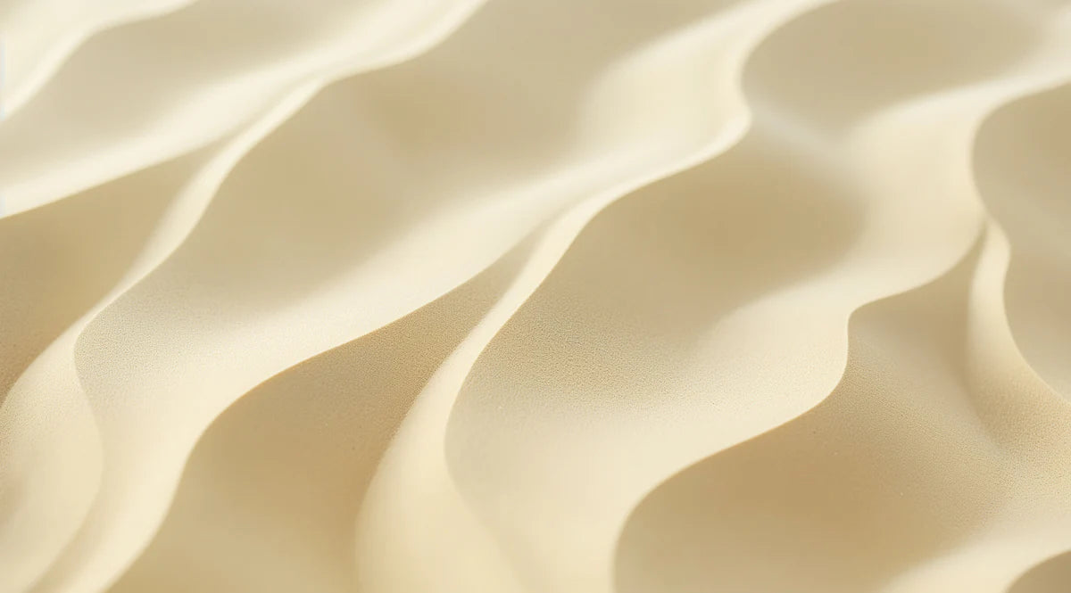 Minimalist Soft Wave Mural Wallpaper — Cream Abstract Flow Mural Wallpaper - room preview 03