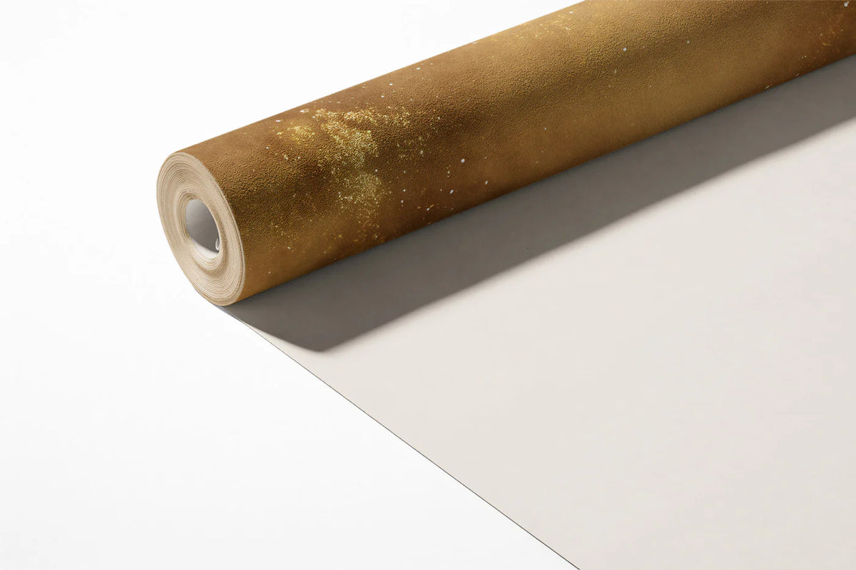 Distressed Gold Foil Mural Wallpaper — Rustic Luxe Texture Mural Wallpaper - room preview 03