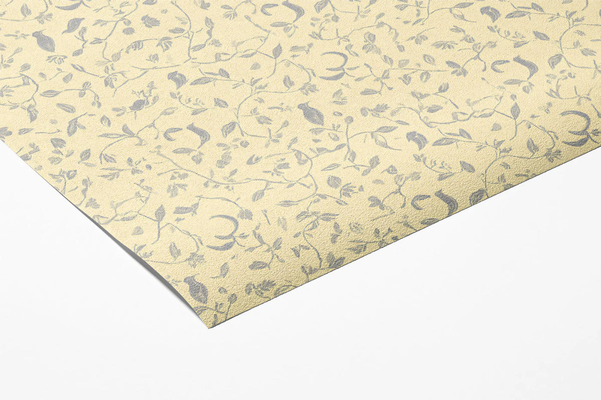 Celestial Bird and Moon Micro-Pattern Mural Wallpaper - room preview 03