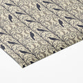 Stylized Bird and Branch Mural Wallpaper in Charcoal and Sand Mural Wallpaper - room preview 03