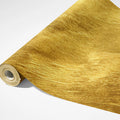 Brushed Gold Abstract Mural Wallpaper — Luminous Metallic Finish Mural Wallpaper - room preview 03
