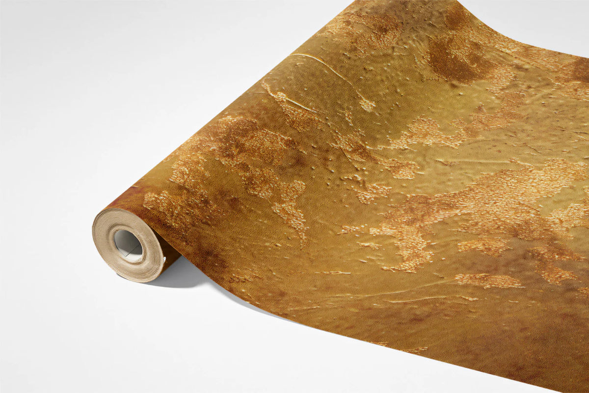 Gilded Distressed Gold Mural Wallpaper — Modern Abstract Luxury Mural Wallpaper - room preview 03