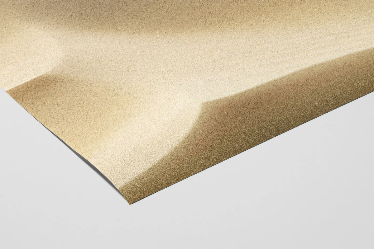Minimalist Sand Dune Ripple Mural Wallpaper in Warm Beige Mural Wallpaper - room preview 03