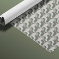 Interlocking Crescent Mural Wallpaper — Sage and Blush Geometric Mural Wallpaper - room preview 03