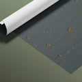 Minimalist Butterfly Mural Wallpaper — Dusty Blue and Gold Mural Wallpaper - room preview 03
