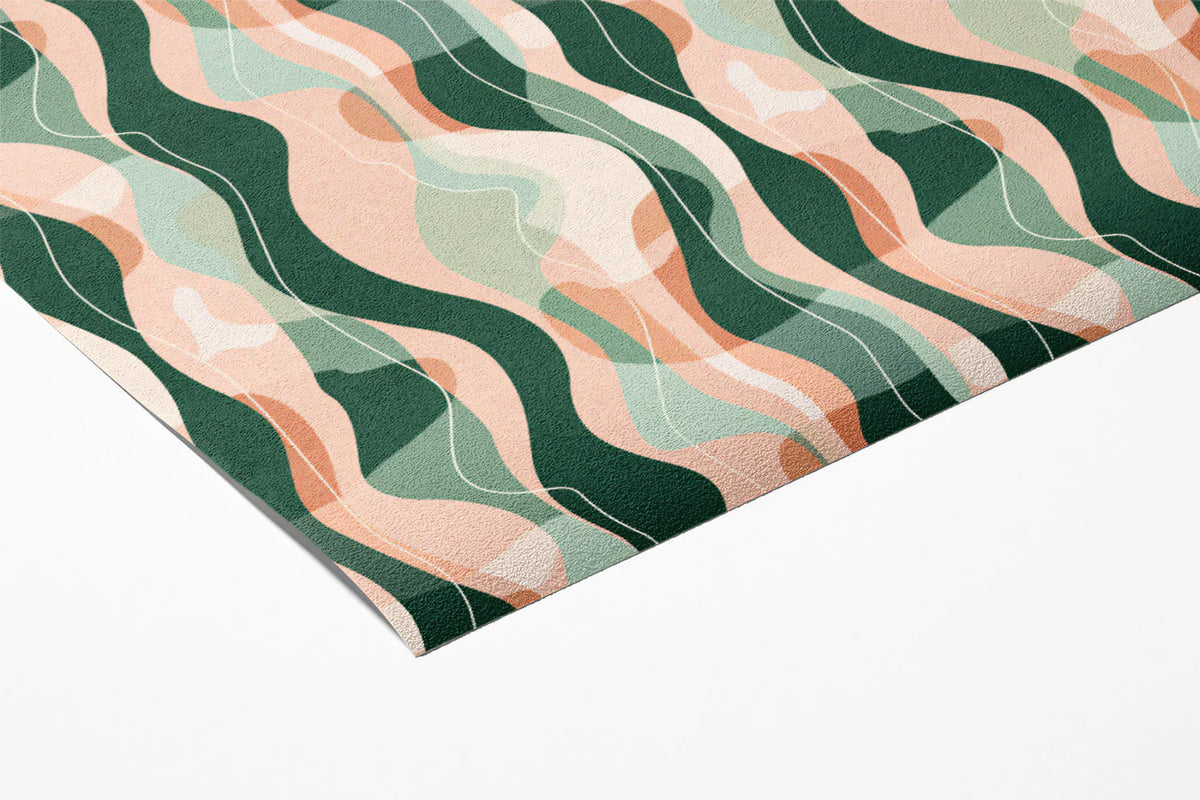 Abstract Organic Wave Mural Wallpaper — Modern Fluid Pattern Mural Wallpaper - room preview 03