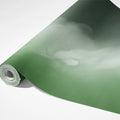 Ethereal Green Cloudscape Mural Wallpaper — Moody Abstract Art Mural Wallpaper - room preview 03