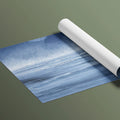 Misty Mountain Coast Mural Wallpaper — Impressionistic Blue Landscape Mural Wallpaper - room preview 03