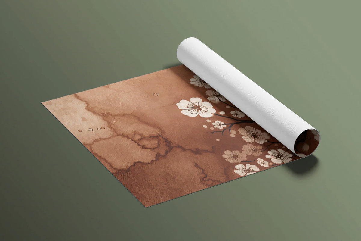 Wabi-Sabi Cherry Blossom Mural Wallpaper in Sepia Tones Mural Wallpaper - room preview 03