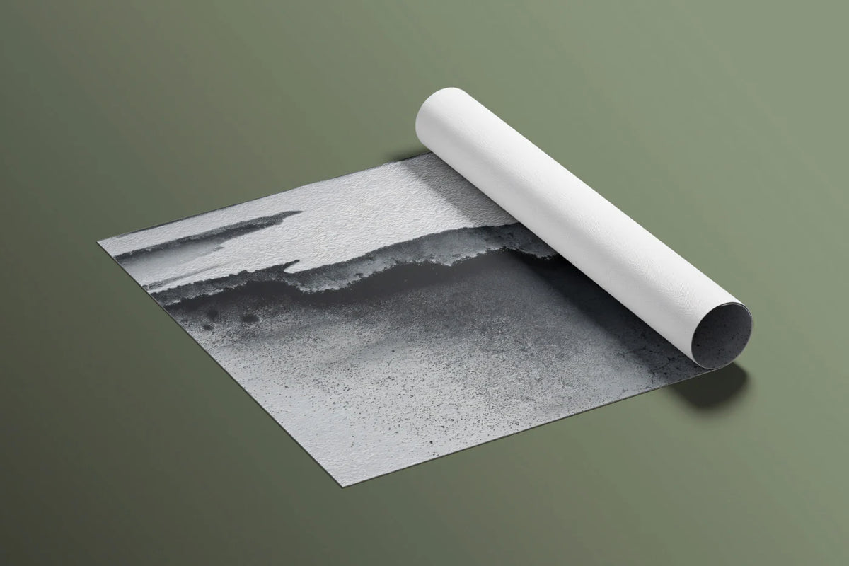 Monochrome Ink Landscape Mural Wallpaper — Abstract Artistic Design Mural Wallpaper - room preview 03