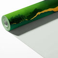 Abstract Aerial River Mural Wallpaper in Vibrant Green and Ochre Mural Wallpaper - room preview 03