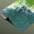 Aerial Coastline Mural Wallpaper — Impressionistic Forest and Ocean Mural Wallpaper - room preview 03