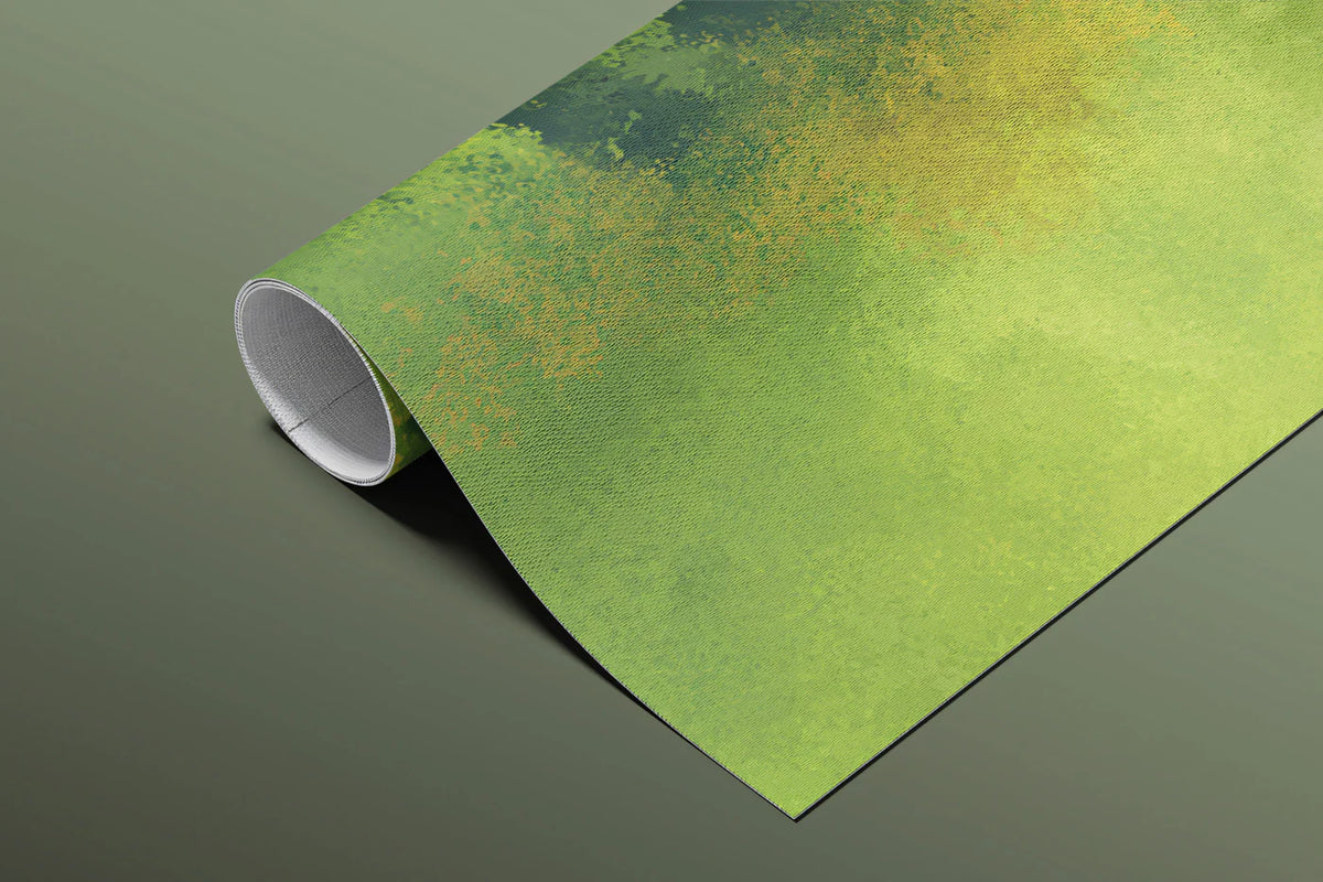 Misty Forest Hillside Mural Wallpaper — Soft Painterly Landscape Mural Wallpaper - room preview 03