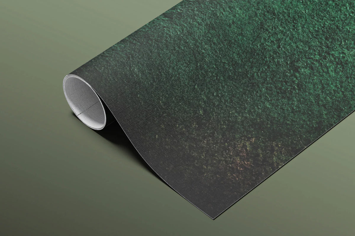 Deep Forest Green Concrete Mural Wallpaper — Textured Wall Finish Mural Wallpaper - room preview 03