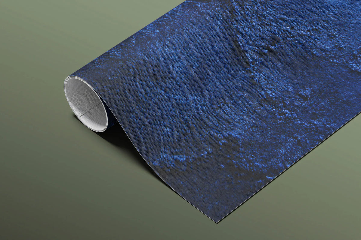 Midnight Nebula Textured Mural Wallpaper — Deep Indigo Wall Art Mural Wallpaper - room preview 03
