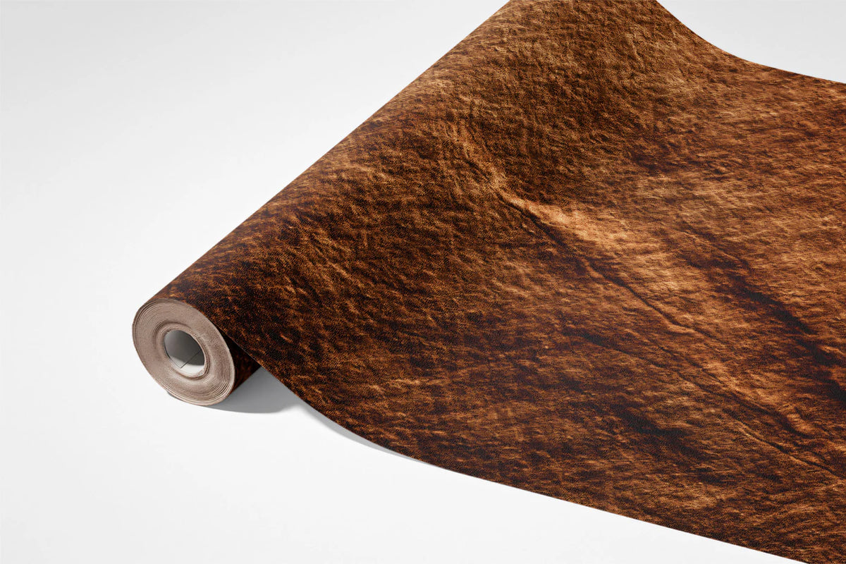 Rustic Earth Stone Mural Wallpaper — Deep Copper and Brown Texture Mural Wallpaper - room preview 03