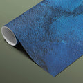 Deep Azure Stone Mural Wallpaper — Rugged Geological Texture Mural Wallpaper - room preview 03