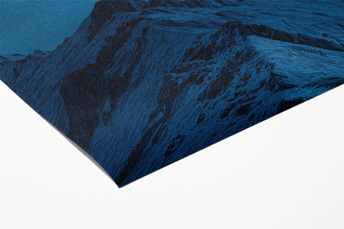 Aerial Alpine Peak Mural Wallpaper — Atmospheric Mountain Landscape Mural Wallpaper - room preview 03