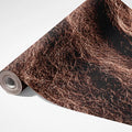 Abstract Fiber Mural Wallpaper — Organic Woven Brown and Grey Mural Wallpaper - room preview 03