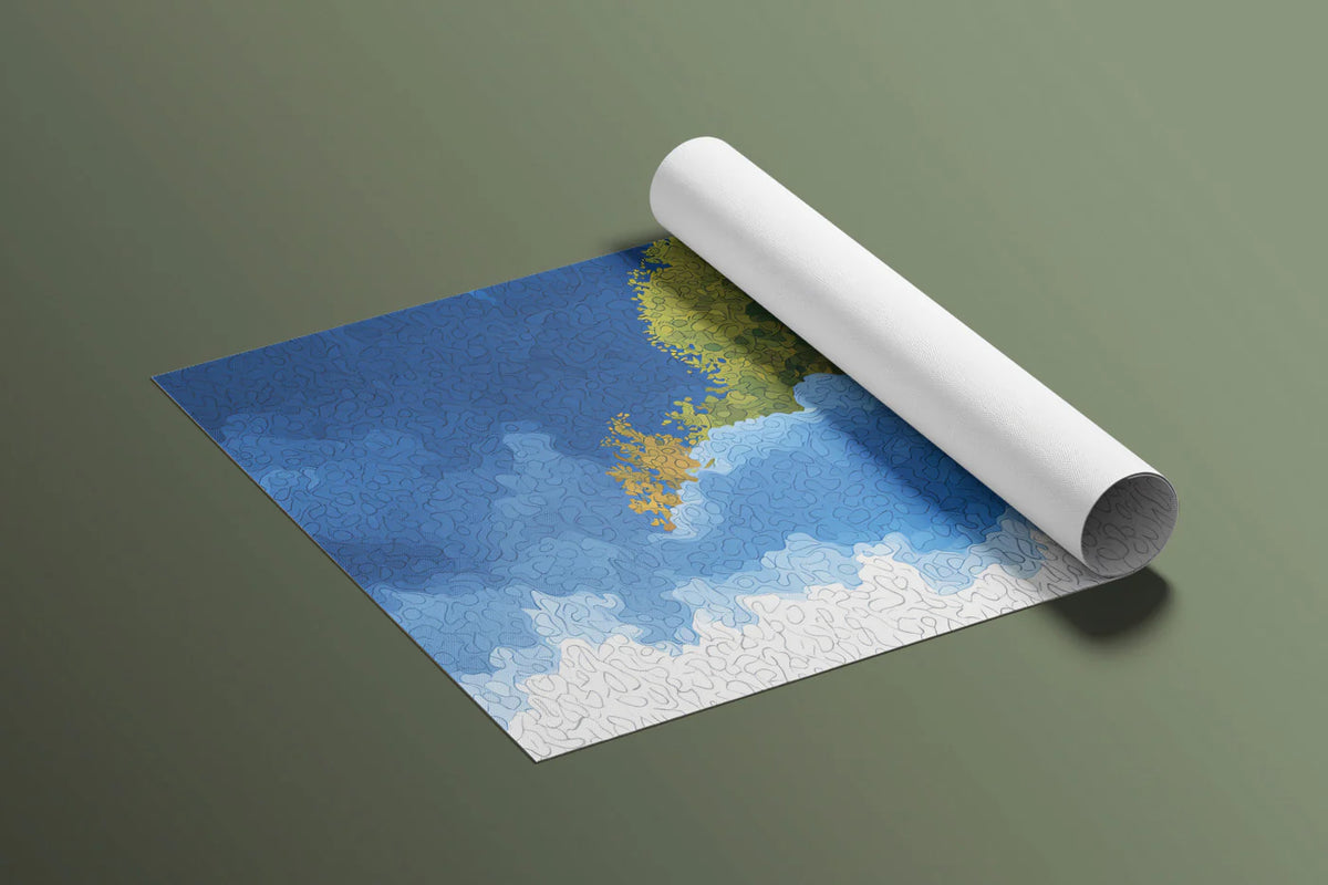 Floating Island Sky Mural Wallpaper — Dreamy Clouds and Lush Trees Mural Wallpaper - room preview 03