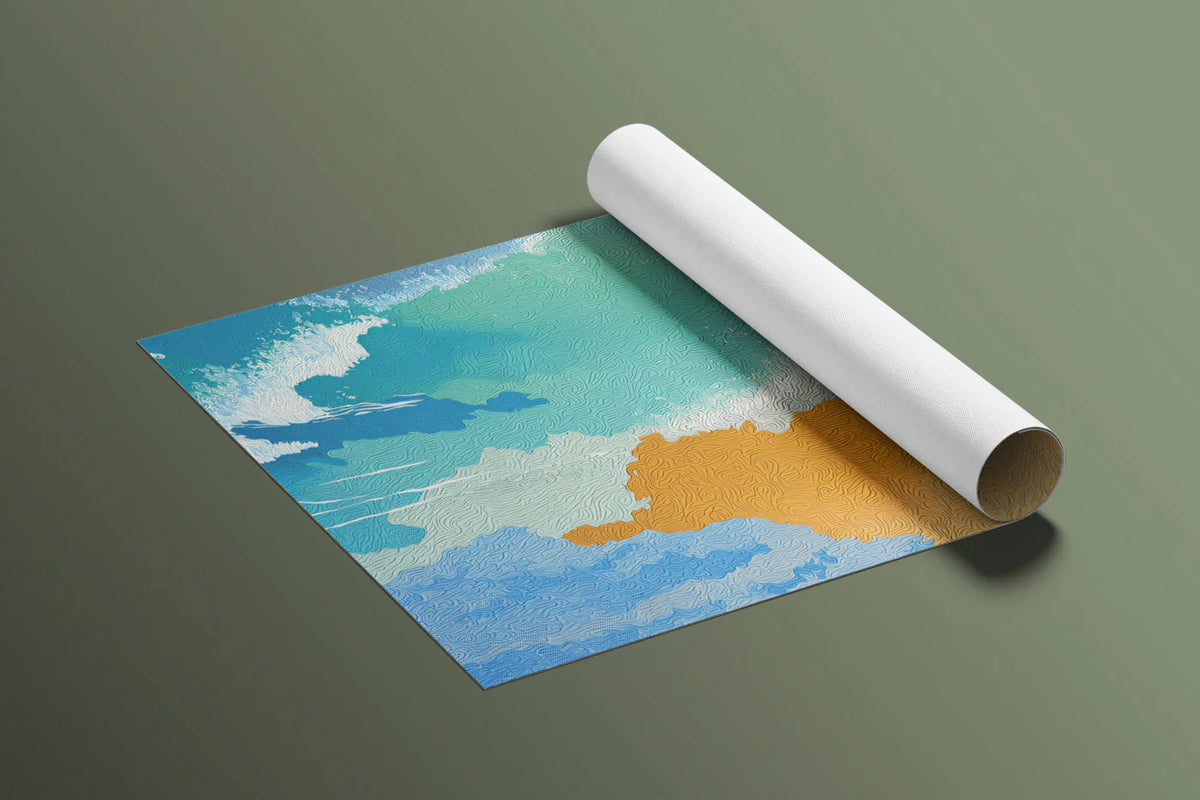 Abstract Coastal Wave Mural Wallpaper — Energetic Painterly Design Mural Wallpaper - room preview 03